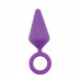 Анальная втулка коническая с кольцом Candy Plug S, фиолетовая