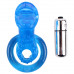 Вибро-кольцо со стимулятором клитора в виде языка The Tongue, голубой