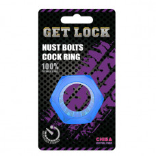 Эрекционное кольцо Nust Bolts Cock Ring, голубой