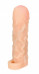 Удлиняющая и расширяющая насадка на пенис с кольцом для мошонки Warrior , вторая кожа (16 см , телесный )