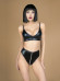 Комплект лиф и трусики с функциональной молнией из материала wet look(My Shadow) XXL/XXXL (50-52)