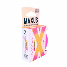 Презервативы  MAXUS EXOTIC MIX №3 X-EDITION (гладкие цветные, ароматизир.) в кейсе