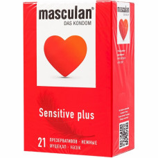 Презервативы нежные «Masculan Sensitive Plus», материал латекс, 21 шт
