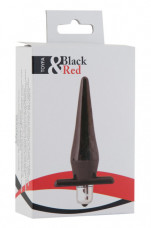 Вибровтулка черная водонепроницаемая Black&Red