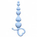 Анальная цепочка с сердечками Begginers Beads, (18 см, нежно-голубой)