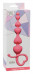 Анальная цепочка с сердечками Begginers Beads (18 см, розовый )