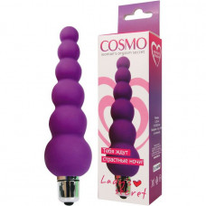 Рельефный фиолетовый анальный стимулятор Cosmo, (12 см)