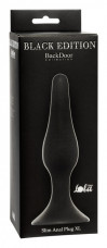 Большая анальная пробка на присоске Slim Anal Plug XL (15,5 см, черный)