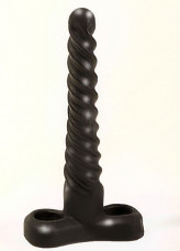 Черный анальный спиралевидный стимулятор (15 см, черный)