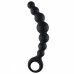 Рельефный изогнутый анальный стимулятор Flexible Wand (19,5 см, черный)