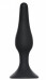 Узкая анальная пробочка на присоске Slim Anal Plug Large (12,5 см , черный )