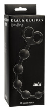 Силиконовая анальная цепочка Orgasm Beads (33,5 см , черный )