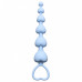 Анальная цепочка с сердечками Heart's Beads (14 см , нежно-голубой )