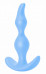 Силиконовый анальный стимулятор для ношения Bent Anal Blug (11,5 см , нежно-голубой)