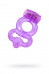 Виброкольцо с клиторальным массажером Toyfa фиолетовое