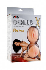 Большегрудая брюнетка с реалистичной вагиной Dolls X (3 отверстия) XL