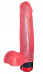 Гелевый вибратор в форме фаллоса с мошонкой (16,5 см )