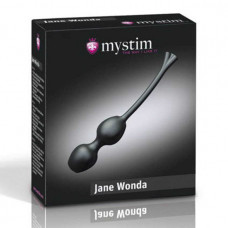 Вагинальные шарики на сцепке с миостимуляцией Mystim Duo Jane Wonda, черные