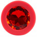 Средняя красная пробка с красным кристаллом ONJOY Silicone Collection