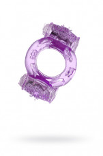 Эрекционное кольцо на пенис с двойной вибрацией Toyfa (фиолетовый)